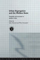 Book cover of: Urban Segregation and the Welfare State. By: Sako Musterd