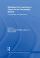 Book cover of: Readings for Learning to Teach in the Secondary School