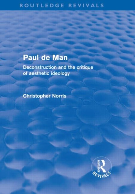 Paul de Man (Routledge Revivals)