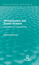 Book cover of: Hermeneutics and Social Science (Routledge Revivals). By: Zygmunt Bauman