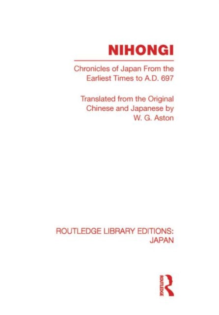 Book cover of: Nihongi. By: W. G. Aston