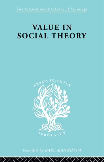 Book cover of: Value in Social Theory. By: Paul Streeten