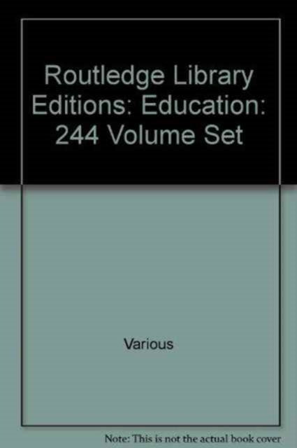 Book cover of: Routledge Library Editions: Education: 244 Volume Set. By: Peter Jarvis