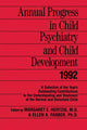 Book cover of: Annual Progress in Child Psychiatry and Child Development 1992. By: Margaret E. Hertzig