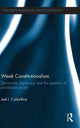 Book cover of: Weak Constitutionalism. By: Joel I. Colon-Rios