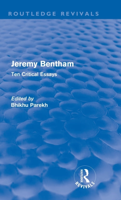 Book cover of: Jeremy Bentham. By: Bhikhu Parekh