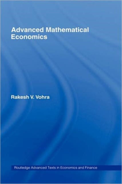 Book cover of: Advanced Mathematical Economics