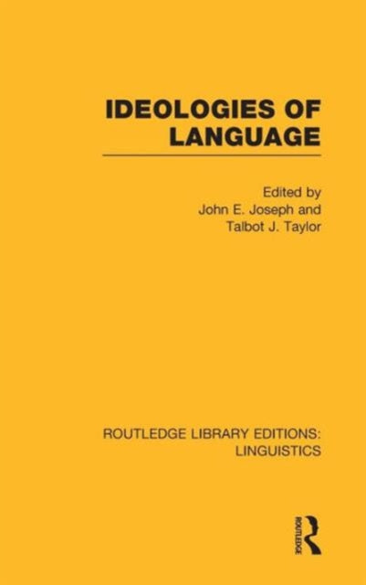 Book cover of: Ideologies of Language. By: John E. Joseph