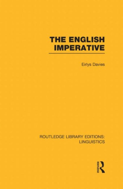 Book cover of: English Imperative (RLE Linguistics D: English Linguistics). By: Eirlys Davies