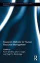 Book cover of: Research Methods for Human Resource Management. By: Karin Sanders