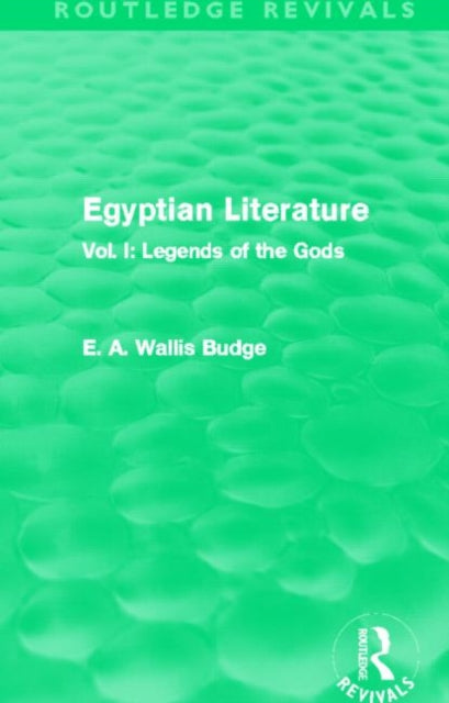 Book cover of: Egyptian Literature (Routledge Revivals)