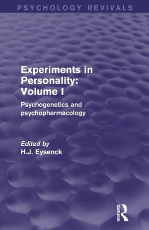 Experiments in Personality: Volume 1 (Psychology Revivals)