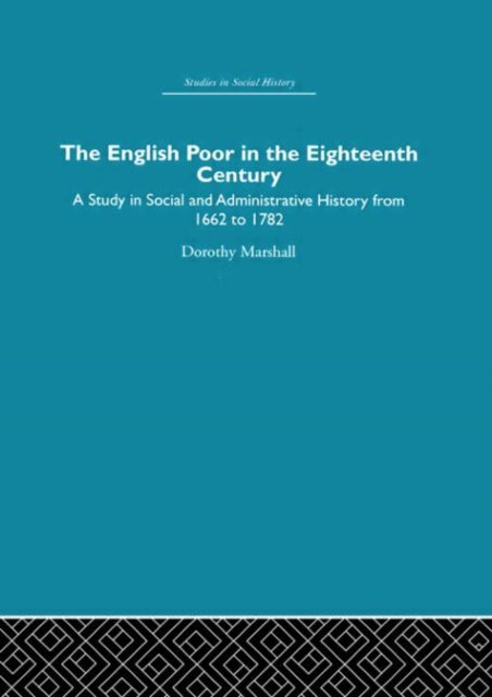Book cover of: English Poor in the Eighteenth Century. By: Dorothy Marshall