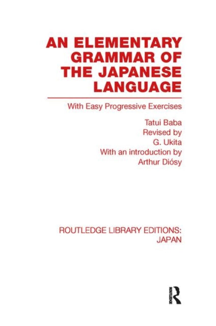 Book cover of: Elementary Grammar of the Japanese Language. By: Tatui Baba