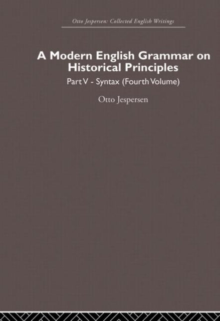 A Modern English Grammar on Historical Principles