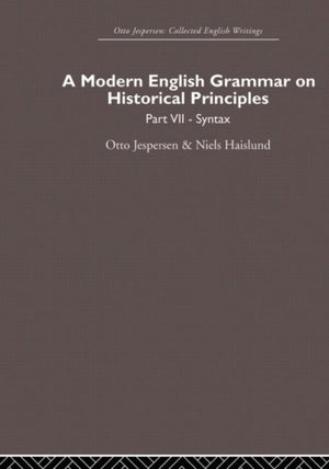 A Modern English Grammar on Historical Principles