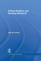 Book cover of: Critical Realism and Housing Research. By: Julie Lawson