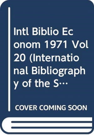 Intl Biblio Econom 1971 Vol 20