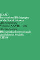 Book cover of: IBSS: Anthropology: 1982 Vol 28. By: International C