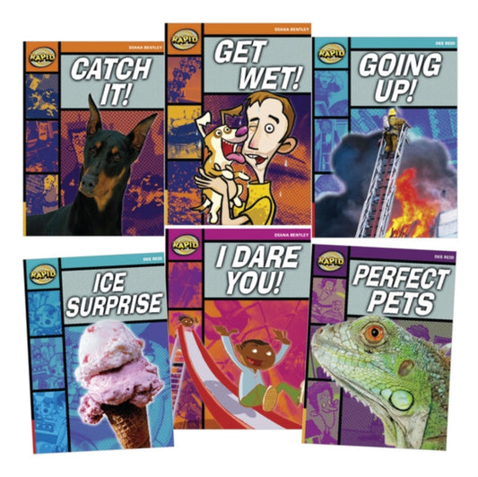 Book cover of: Learn at Home: Rapid Reading Pack 1 for struggling readers in Years 3-6 (6 dyslexia-friendly reading books). By: Dee Reid