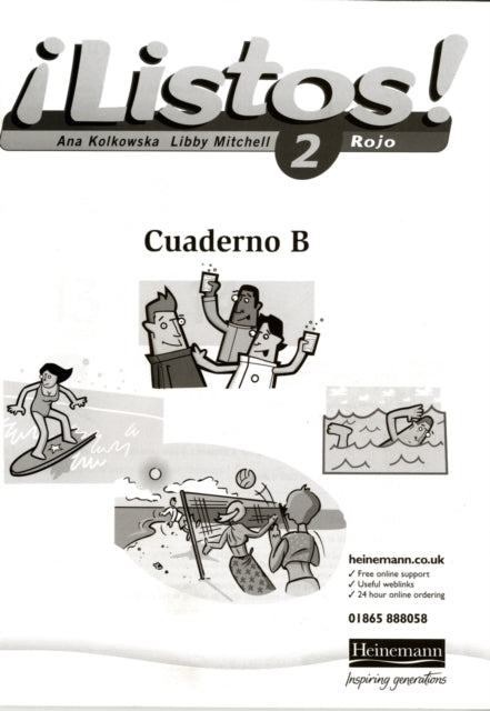 Book cover of: Listos!  2 Rojo Workbook (Pack of 8). By: Ana Kolkowska