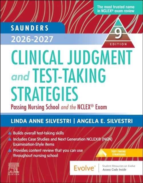 Book cover of: Saunders 2026-2027 Clinical Judgment and Test-Taking Strategies. By: Linda Anne Silvestri