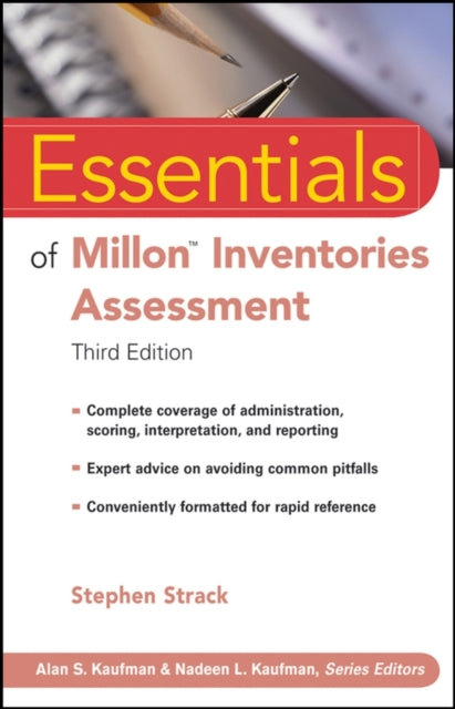 Book cover of: Essentials of Millon Inventories Assessment. By: Stephen, Ph.D. Strack