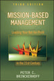 Book cover of: Mission-Based Management. By: Peter C. Brinckerhoff