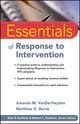 Book cover of: Essentials of Response to Intervention. By: Amanda Mathany VanDerHeyden