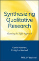 Book cover of: Synthesizing Qualitative Research. By: Karin Hannes