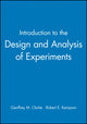 Book cover of: Introduction to the Design and Analysis of Experiments. By: Geoffrey M. Clarke