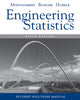 Book cover of: Manual Engineering Statistics, 5e Student Solutions. By: Douglas C. Montgomery
