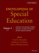 Book cover of: Encyclopedia of Special Education, Volume 4