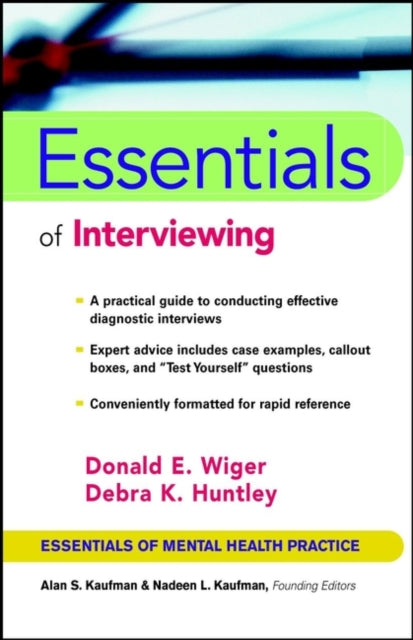 Book cover of: Essentials of Interviewing. By: Donald E. Wiger