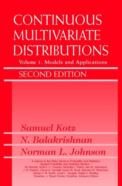 Book cover of: Continuous Multivariate Distributions, Volume 1. By: Samuel Kotz