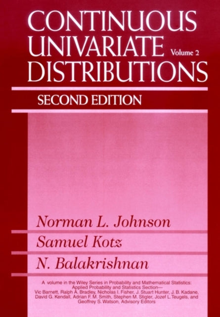 Book cover of: Continuous Univariate Distributions, Volume 2. By: Norman L. Johnson