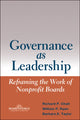 Book cover of: Governance as Leadership. By: Richard P. Chait