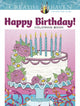 Book cover of: Creative Haven Happy Birthday! Coloring Book. By: Jessica Mazurkiewicz