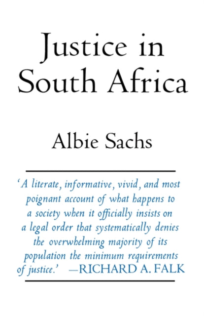 Book cover of: Justice in South Africa. By: Sachs, Albie