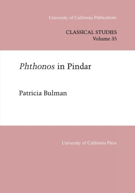 Book cover of: Phthonos In Pindar