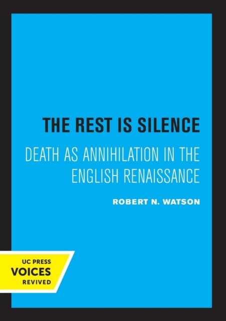 Book cover of: Rest Is Silence. By: Robert N. Watson