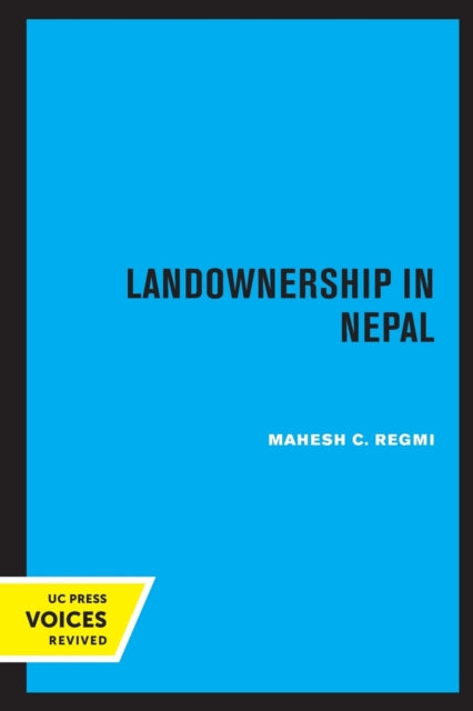 Book cover of: Landownership in Nepal. By: Mahesh Regmi