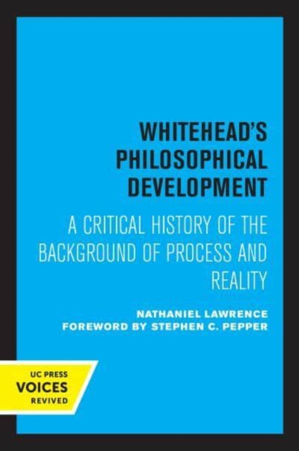 Book cover of: Whitehead's Philosophical Development. By: Nathaniel Lawrence