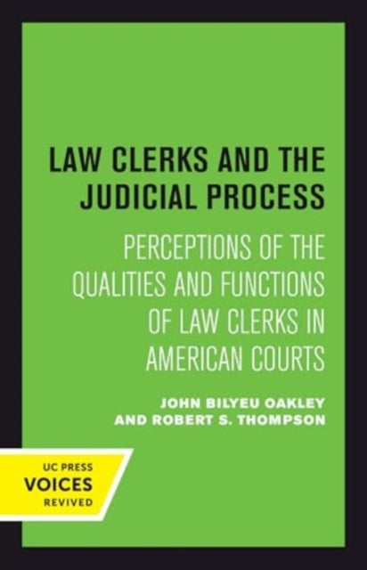 Book cover of: Law Clerks and the Judicial Process