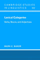 Book cover of: Lexical Categories