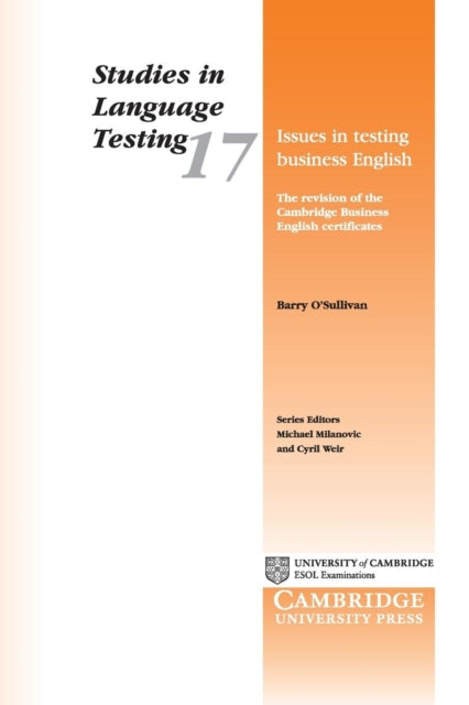 Book cover of: Issues in Testing Business English. By: Barry O'Sullivan
