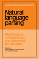 Book cover of: Natural Language Parsing