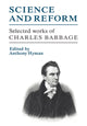 Book cover of: Science and Reform. By: Charles Babbage