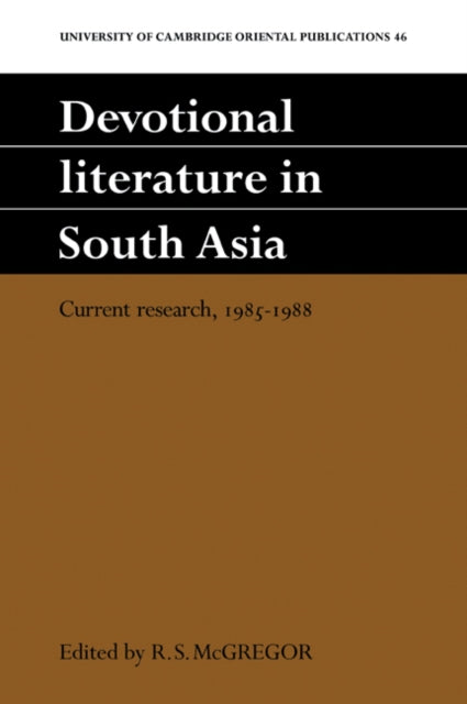 Book cover of: Devotional Literature in South Asia. By: R. S. McGregor