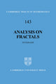 Book cover of: Analysis on Fractals. By: Jun Kigami